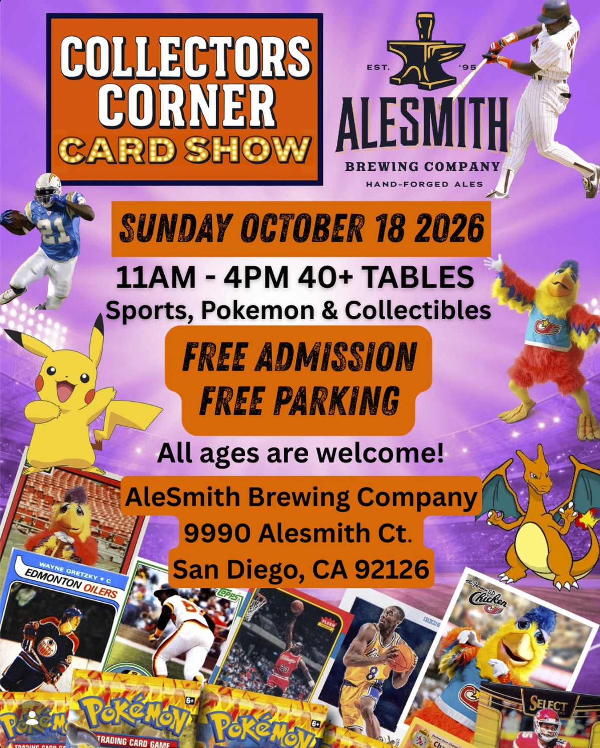 Collectors Corner Card Show flyer